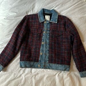Sandro tweed/jean jacket